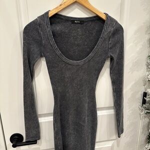 Bijou Gray Midi Dress